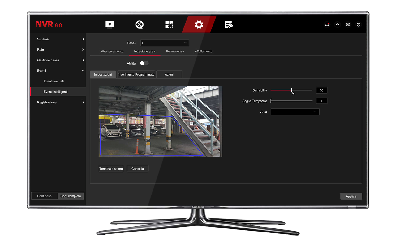 Controllo da monitor con mouse